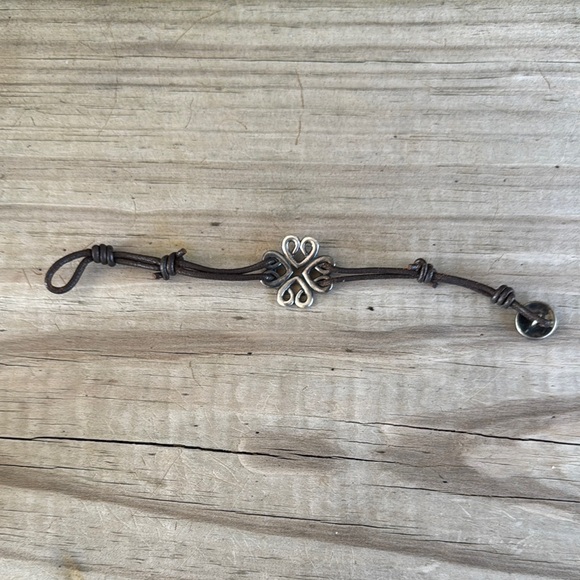 James Avery Silver and Brown Leather Bracelet - Picture 2 of 3